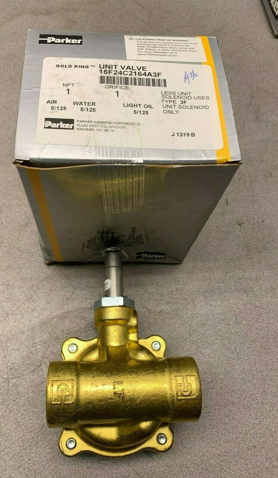 NEW IN BOX PARKER VALVE 16F24C2164A3F