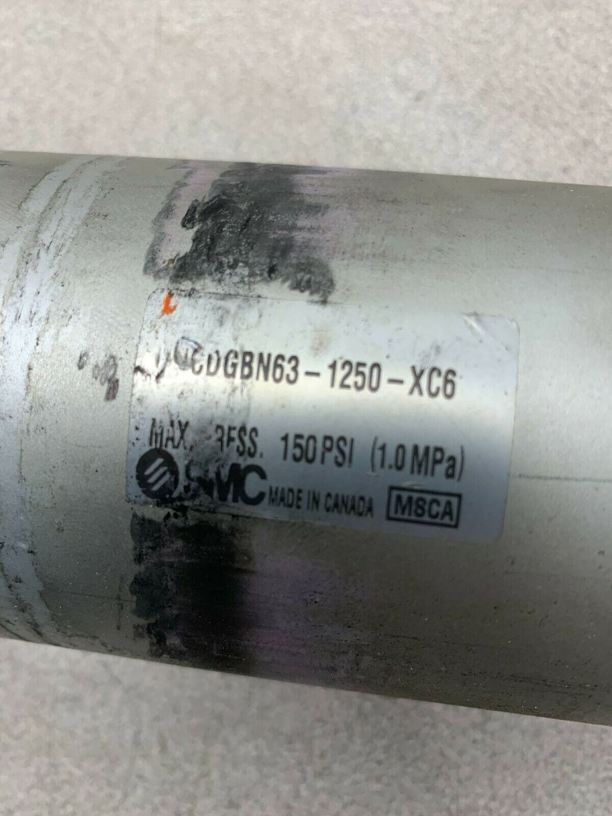 USED SMC PNEUMATIC CYLINDER CDGBN63-1250-XC6