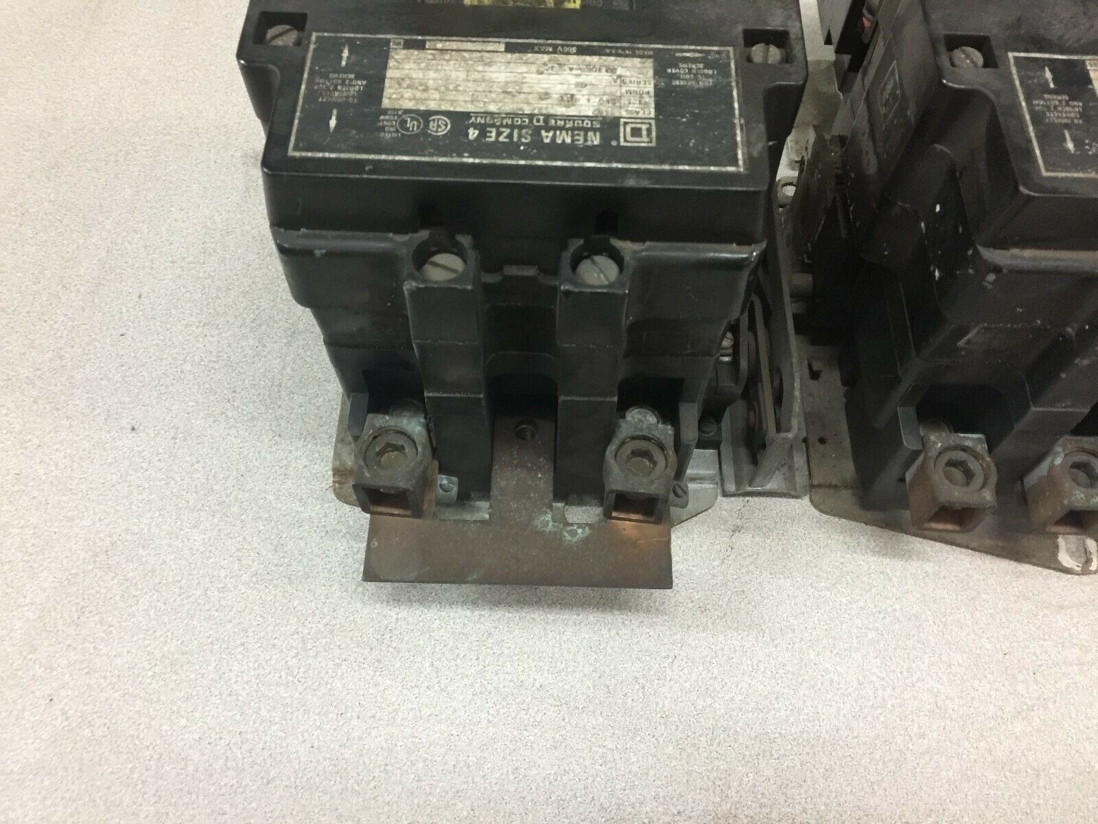 USED SQUARE D SIZE 4 3POLE/2POLE 480VAC COIL 2CONTACTOR STARTER 8536SFO1 / 8502S