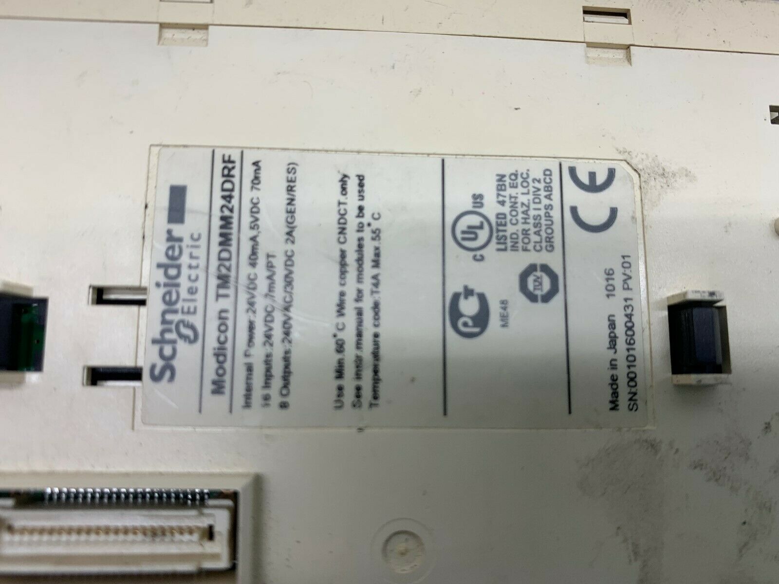 USED SCHNEIDER ELECTRIC MODULE TM2DMM24DRF