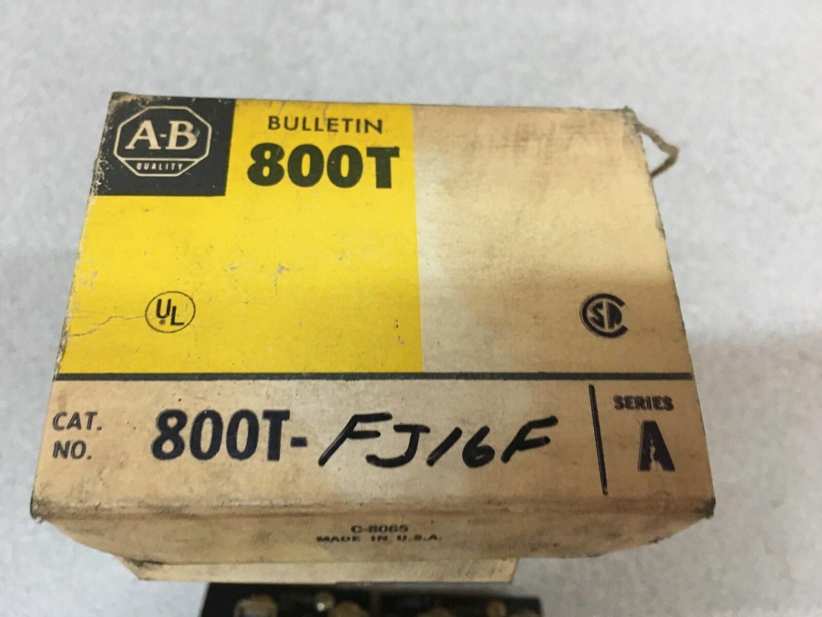 NEW IN BOX ALLEN BRADLEY PUSH BUTTON 800T-FJ16F SERIES A