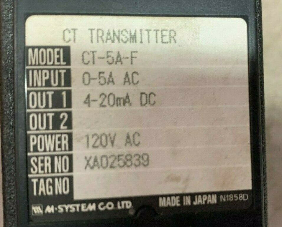 NEW IN BOX M-SYSTEM CT TRANSMITTER CT-5A-F