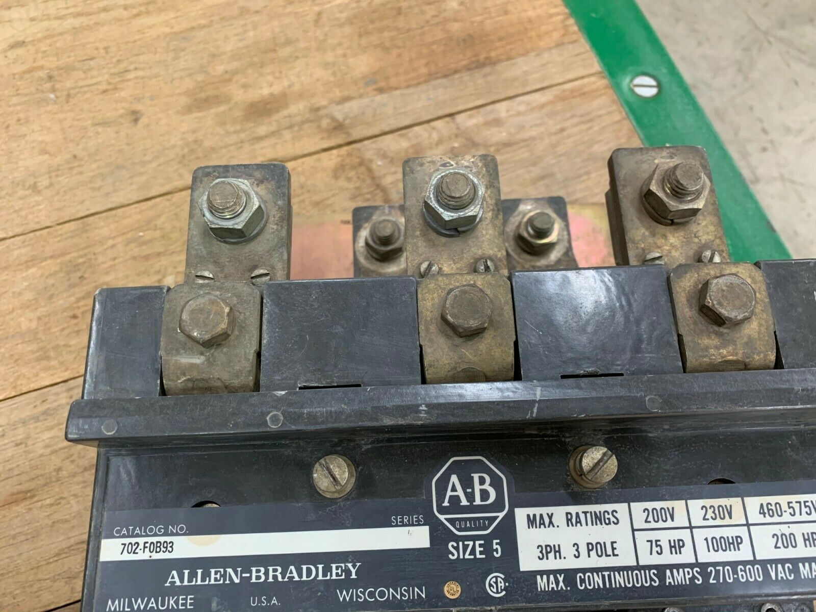 USED ALLEN-BRADLEY 702-F0B93  SIZE 5 STARTER 440/480V. COIL 702-FOB93