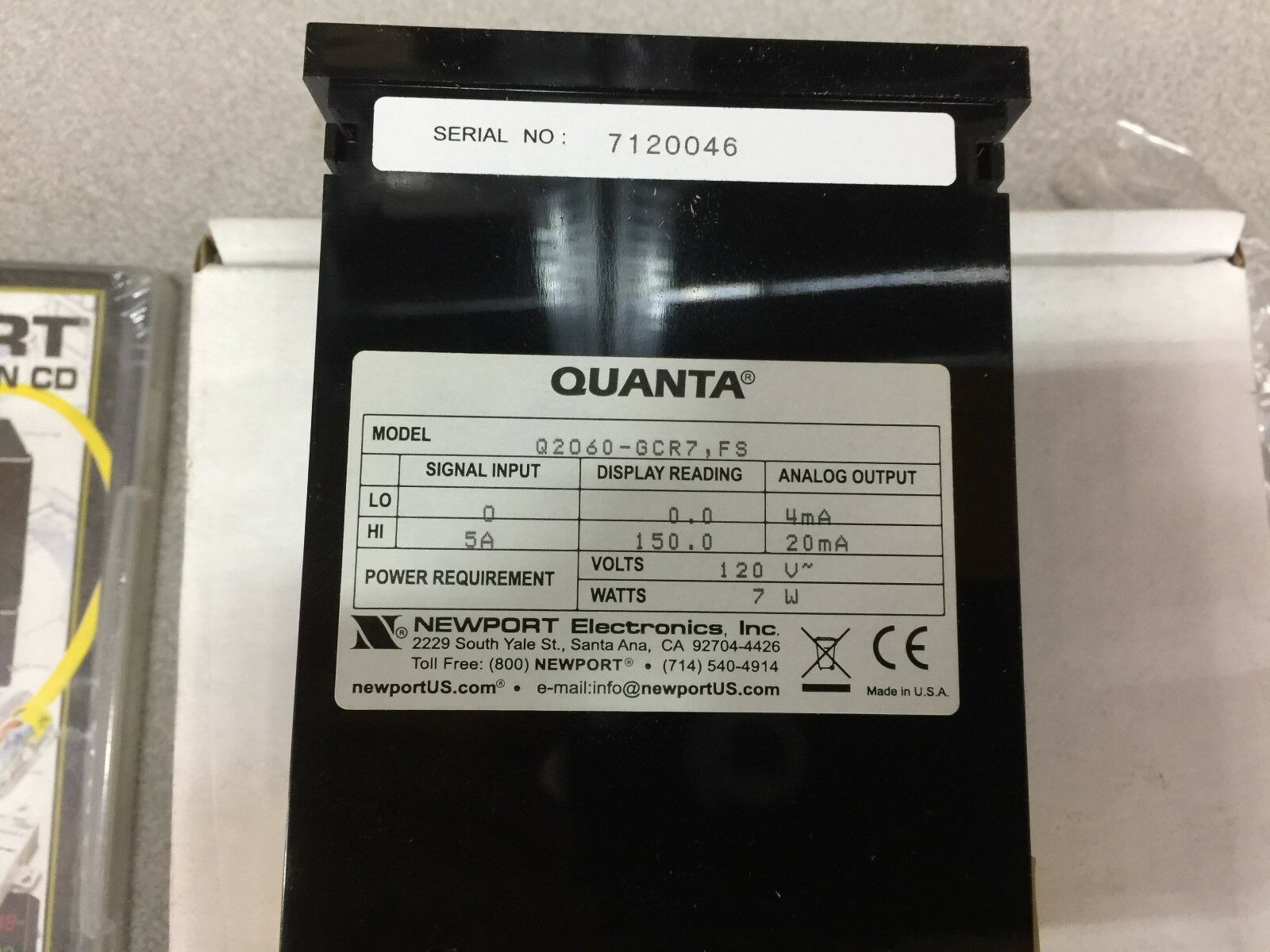 NEW IN BOX NEWPORT QUANTA METER  Q2060-GCR7,FS