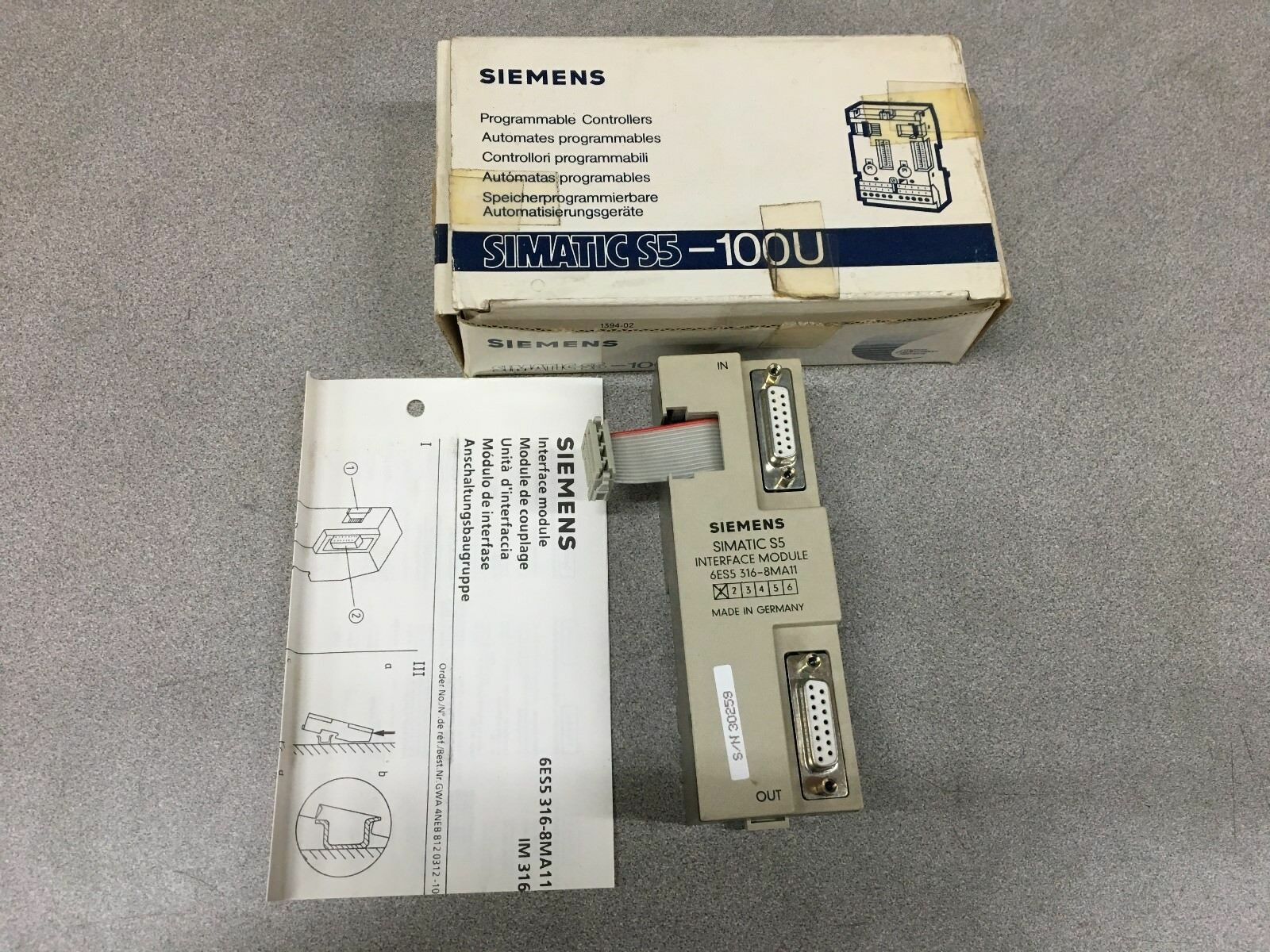 NEW IN BOX SIEMENS SIMATIC S5 INTERFACE MODULE 6ES5 316-8MA11