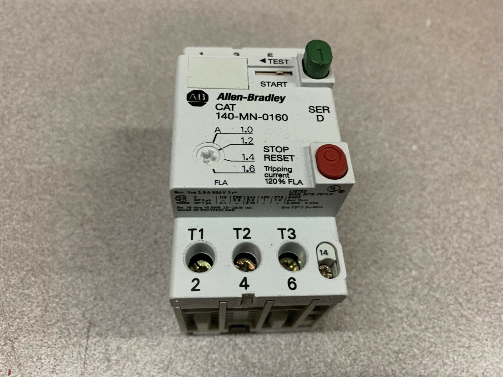 USED LOT OF 2 ALLEN BRADLEY STARTER 140-MN-0160