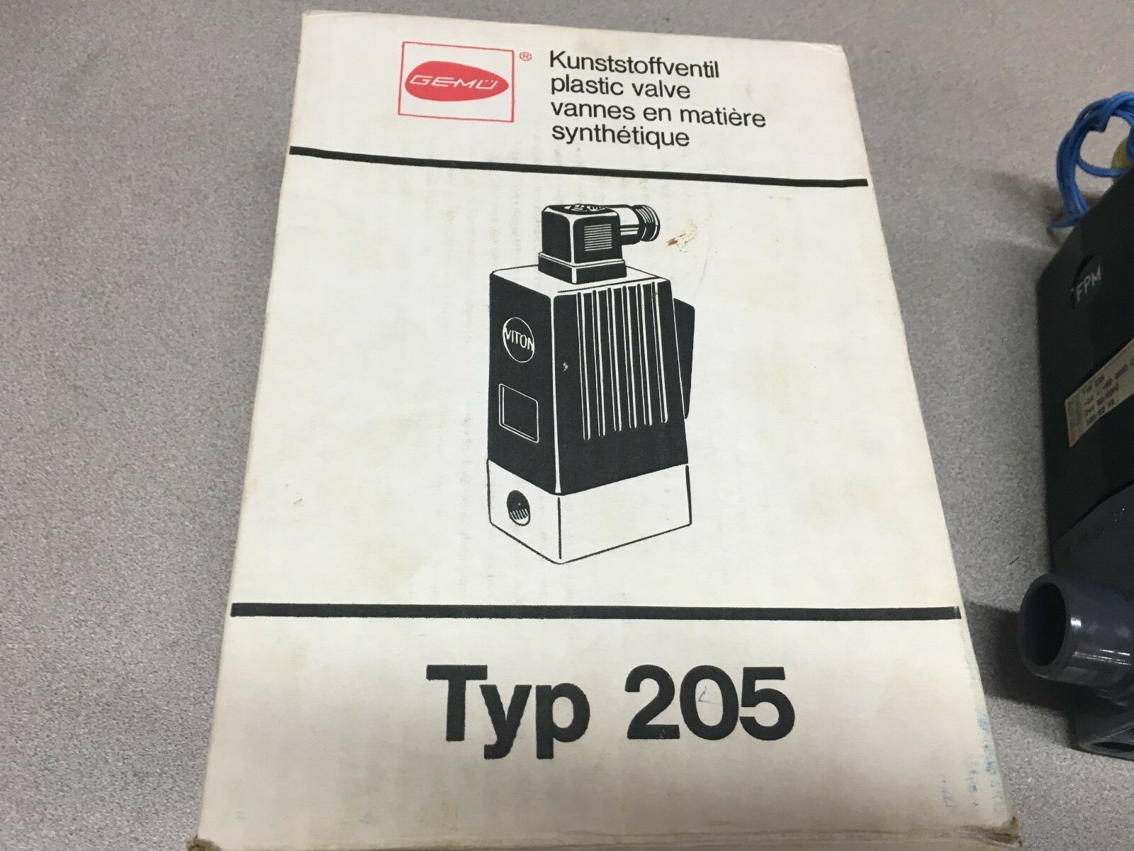 NEW IN BOX GEMUE TYPE 205 PLASTIC VALVE 225/25/D 014-1