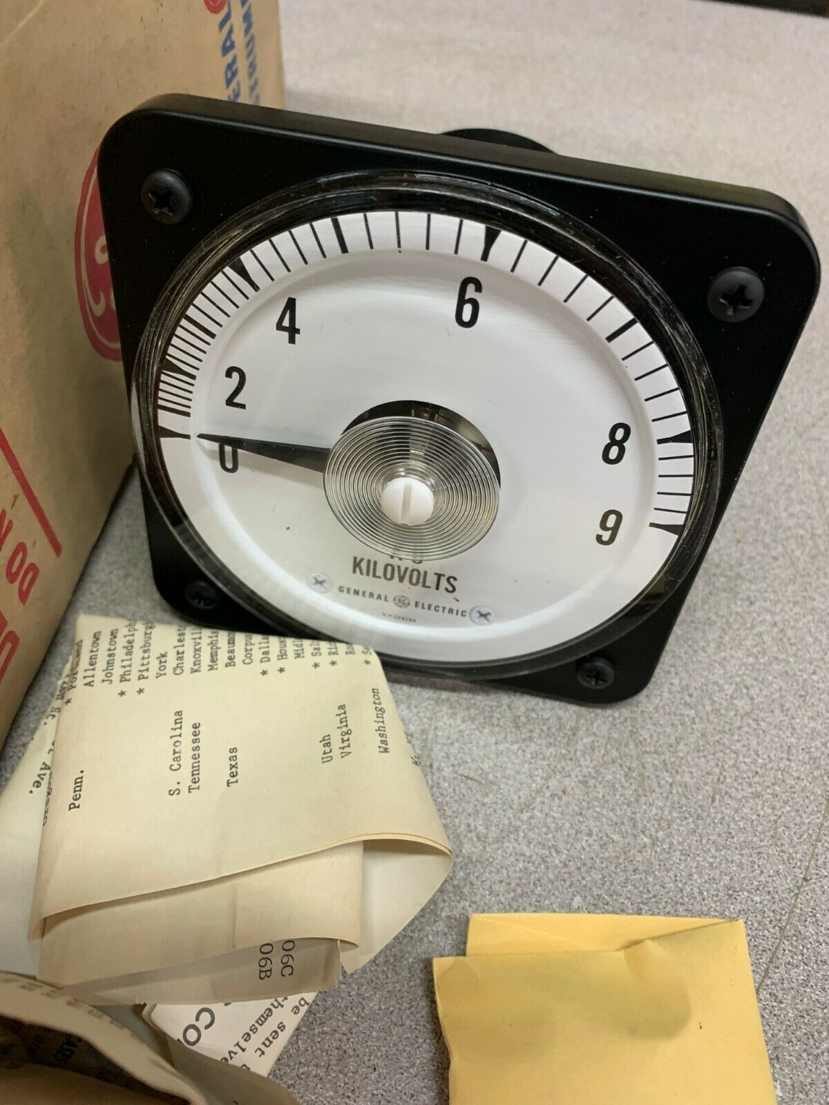 NEW IN BOX GENERAL ELECTRIC 0-9 KILOVOLTS VOLT METER 50-105031PZWJ2