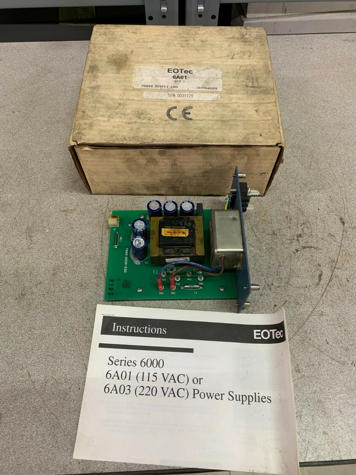 NEW IN BOX EOTEC 6A01 POWER SUPPLY 6AO1