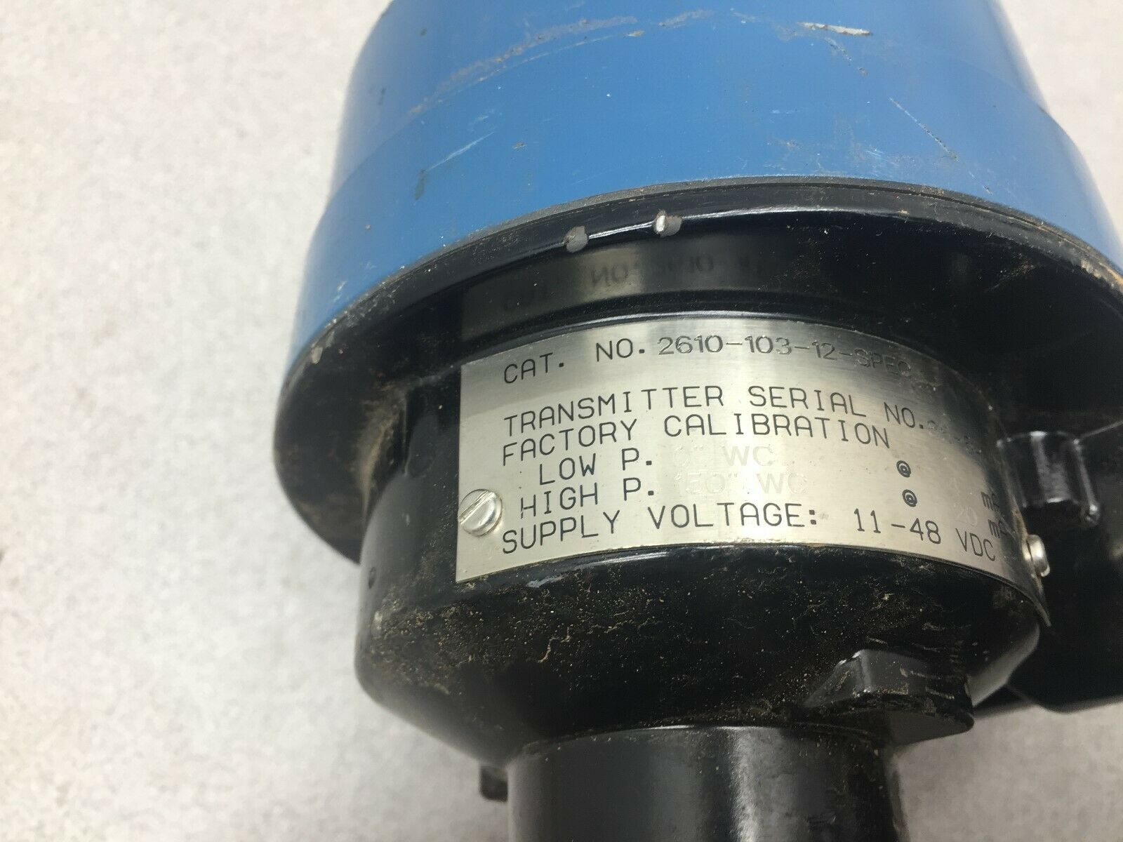 USED LEEDS & NORTHRUP 10" 150" WC 11-48 VDC PRESSURE TRANSMITTER 2610-103-12-SPE