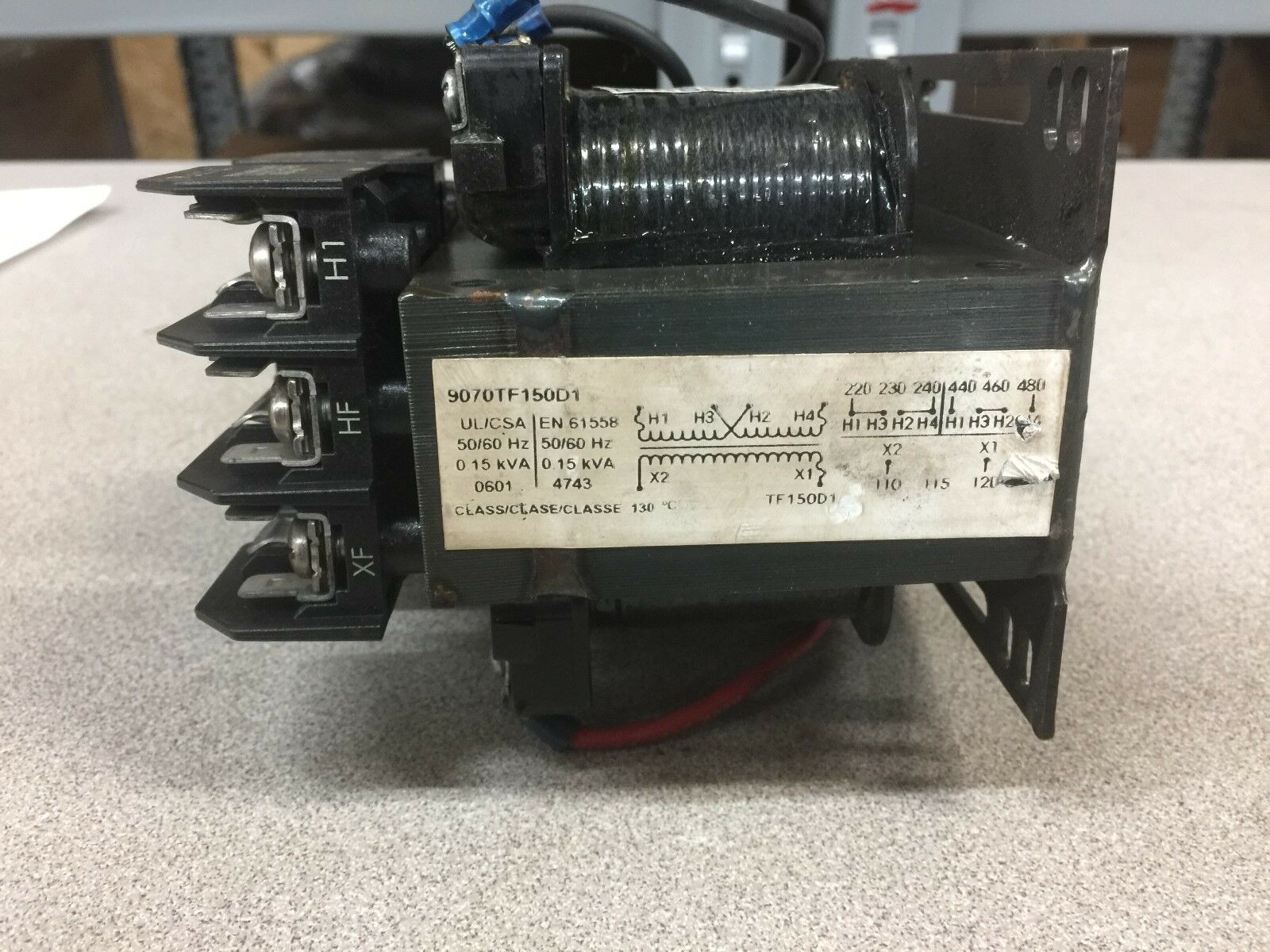 USED SQUARE D 0.15KVA CONTROL TRANSFORMER 9070TF150D1