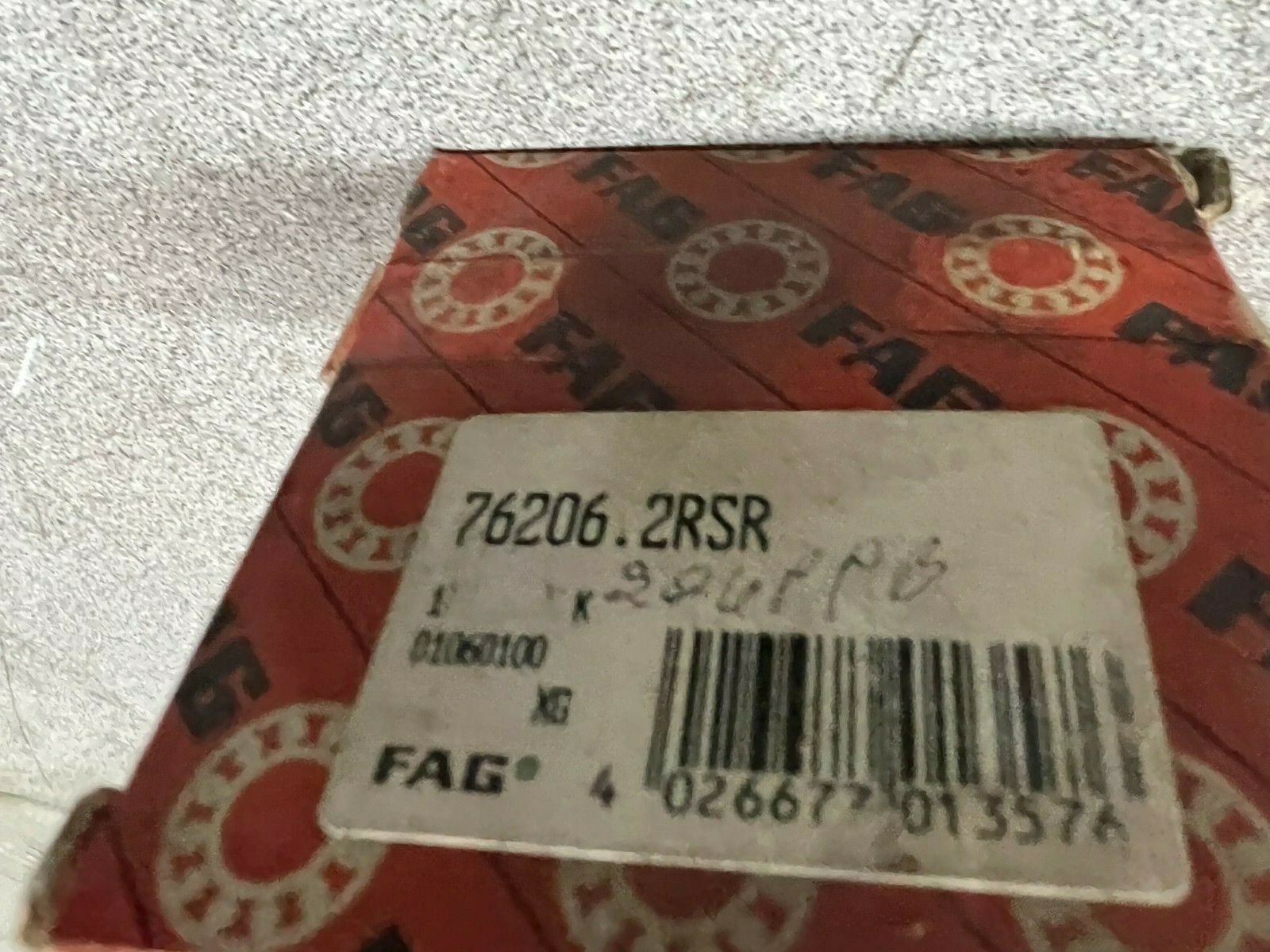 NEW IN BOX FAG S 206 FF BALL BEARING 72606.2RSR