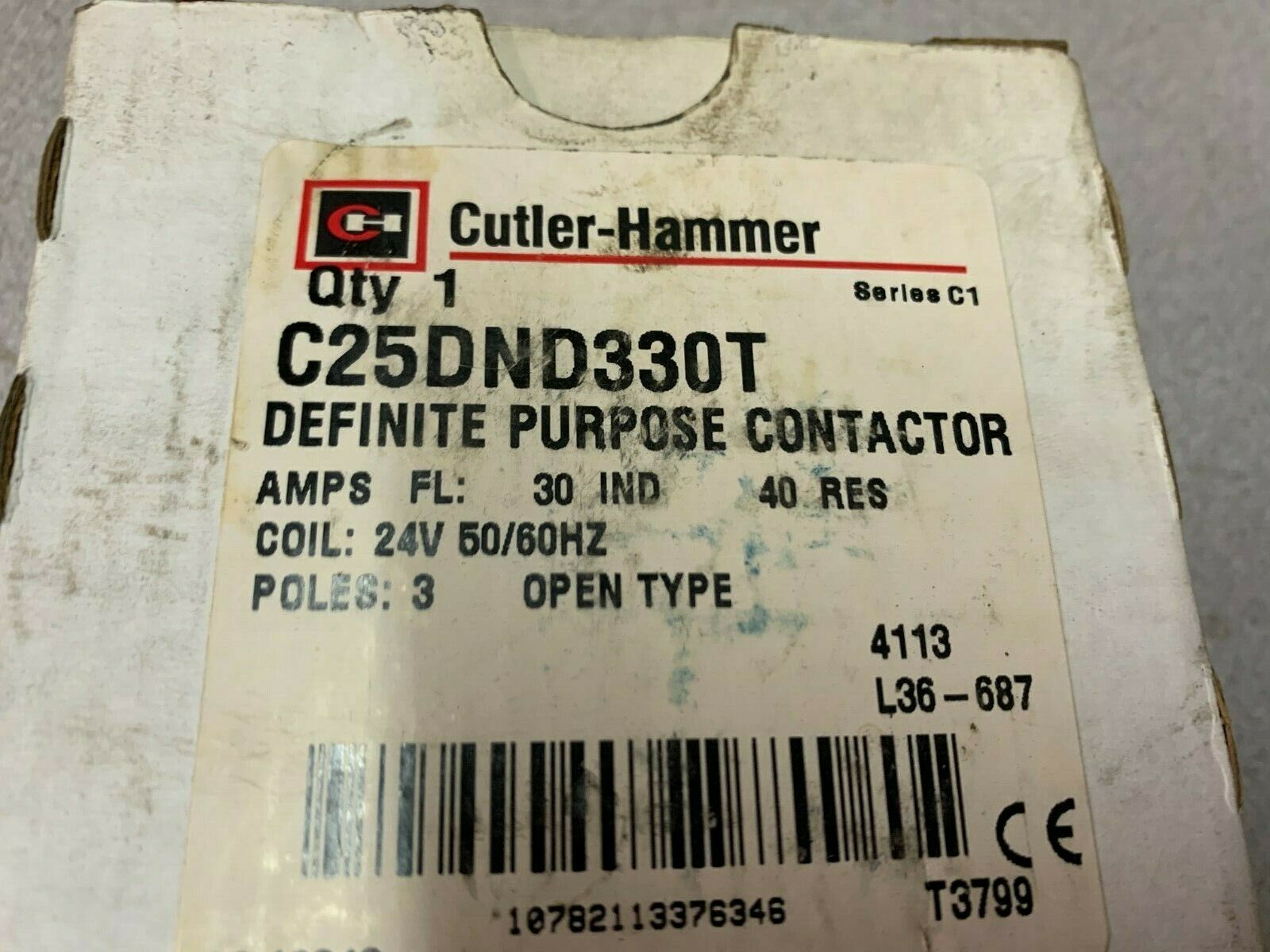 NEW IN BOX CUTLER HAMMER CONTACTOR C25DND330T