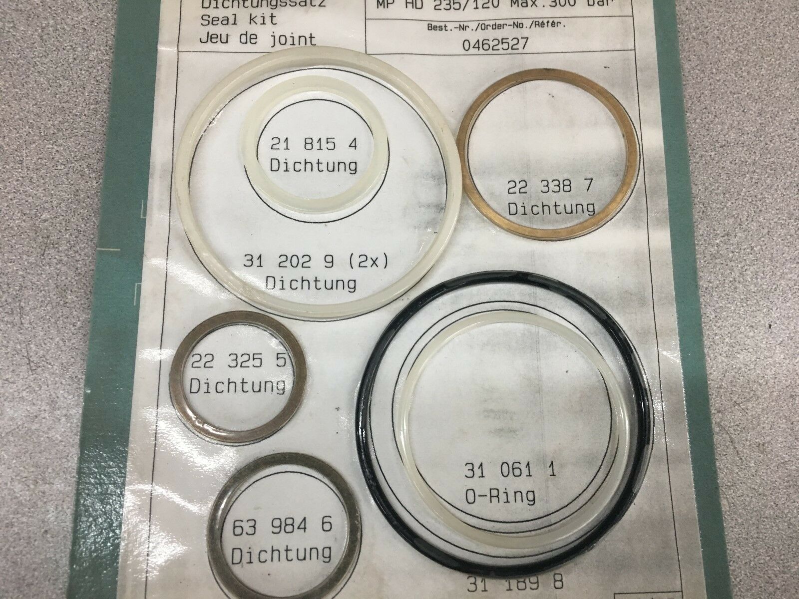 NEW IN PACKAGE WIWA SEAL KIT 0462527