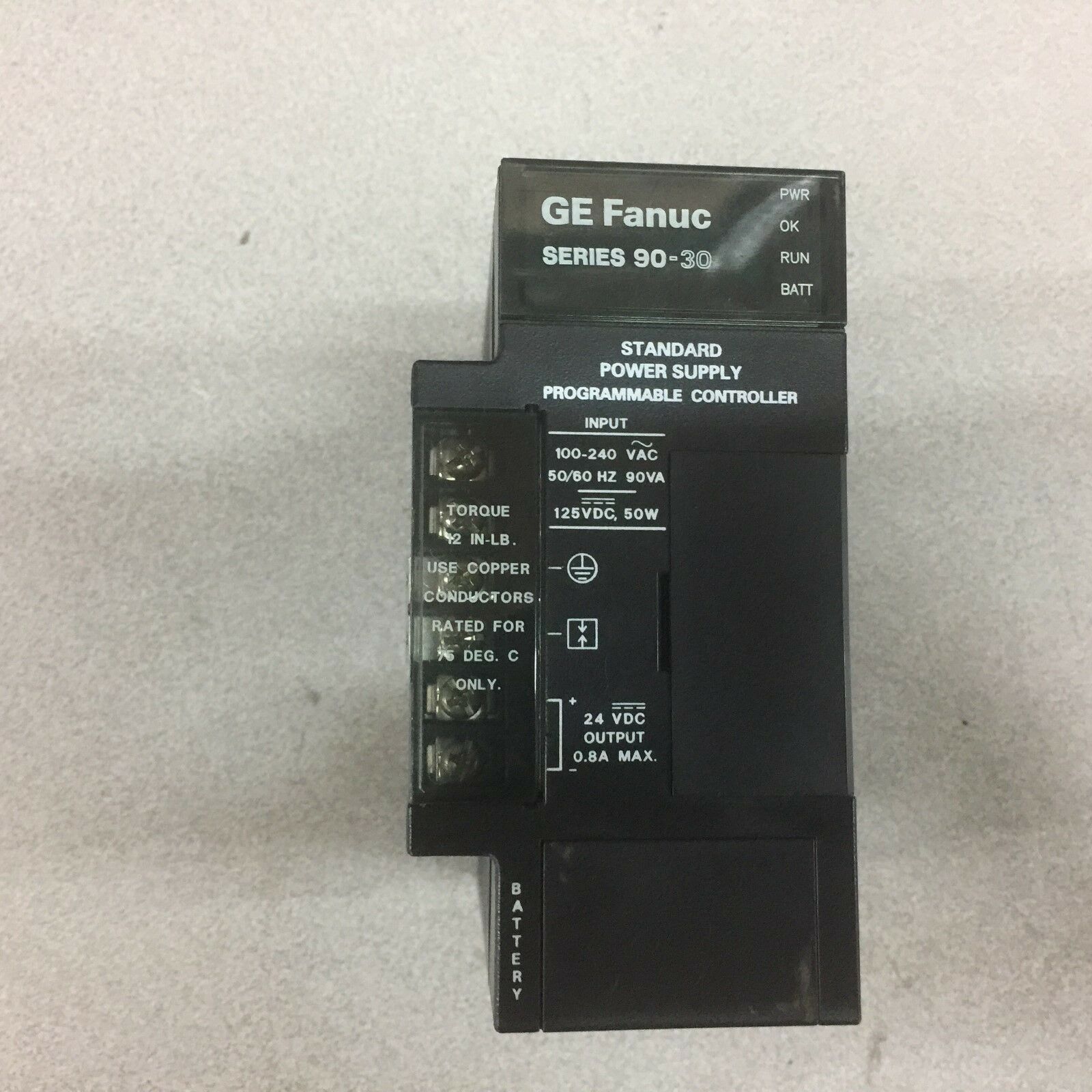 USED GE FANUC SERIES 90-60 120/240 POWER SUPPLY IC693PWR321S