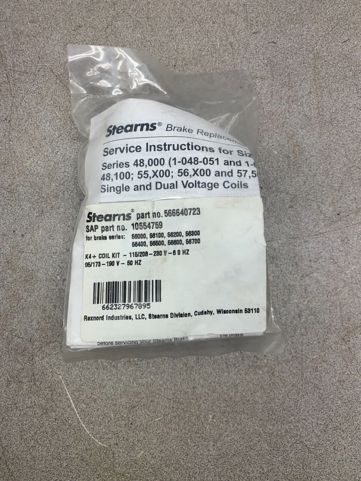 NEW IN PACKAGE REXNORD STEARNS COIL KIT 566640723