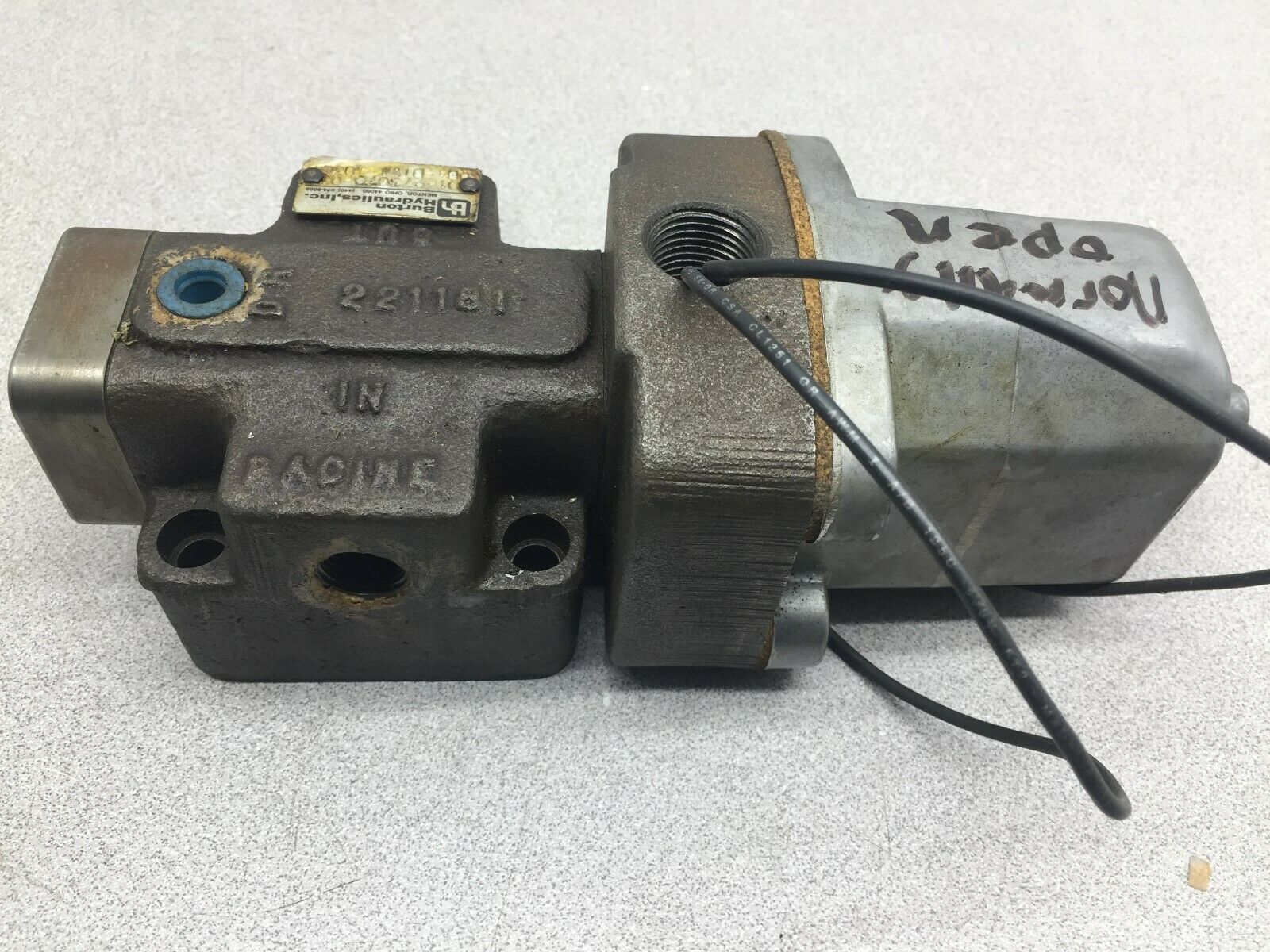 NEW NO BOX BURTON HYDRAULICS SOLENOID VALVE OD4-DTET-103S / 01-973870-03