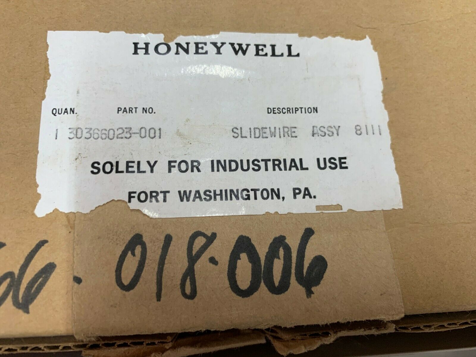 NEW IN BOX HONEYWELL SLIDEWIRE ASSEMBLY 30366023-001