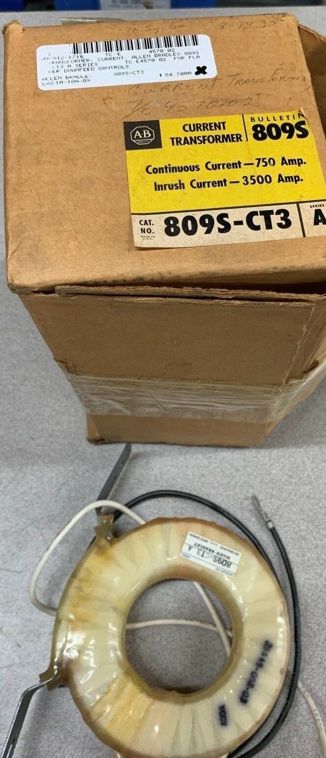 NEW IN BOX ALLEN BRADLEY TRANSFORMER 809S-CT3 SERIES A