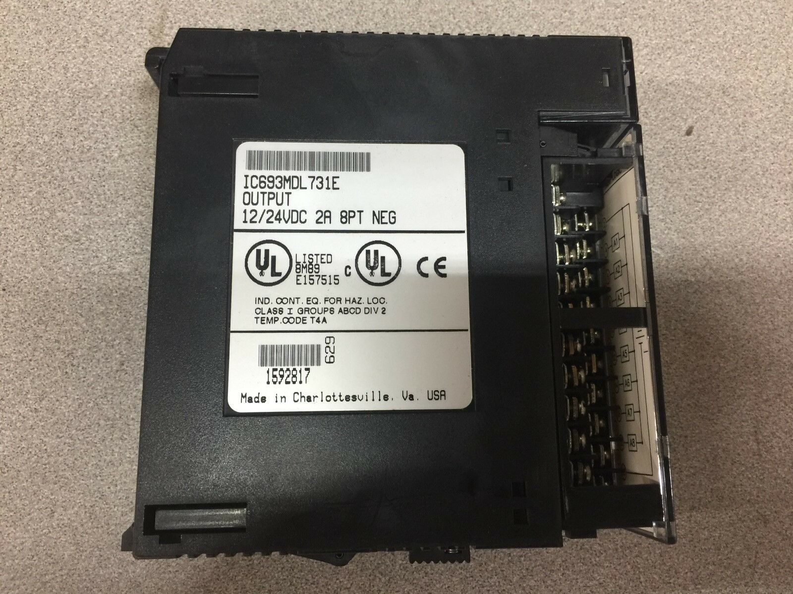 USED GE FANUC 12/24VDC OUTPUT MODULE IC693MDL731E