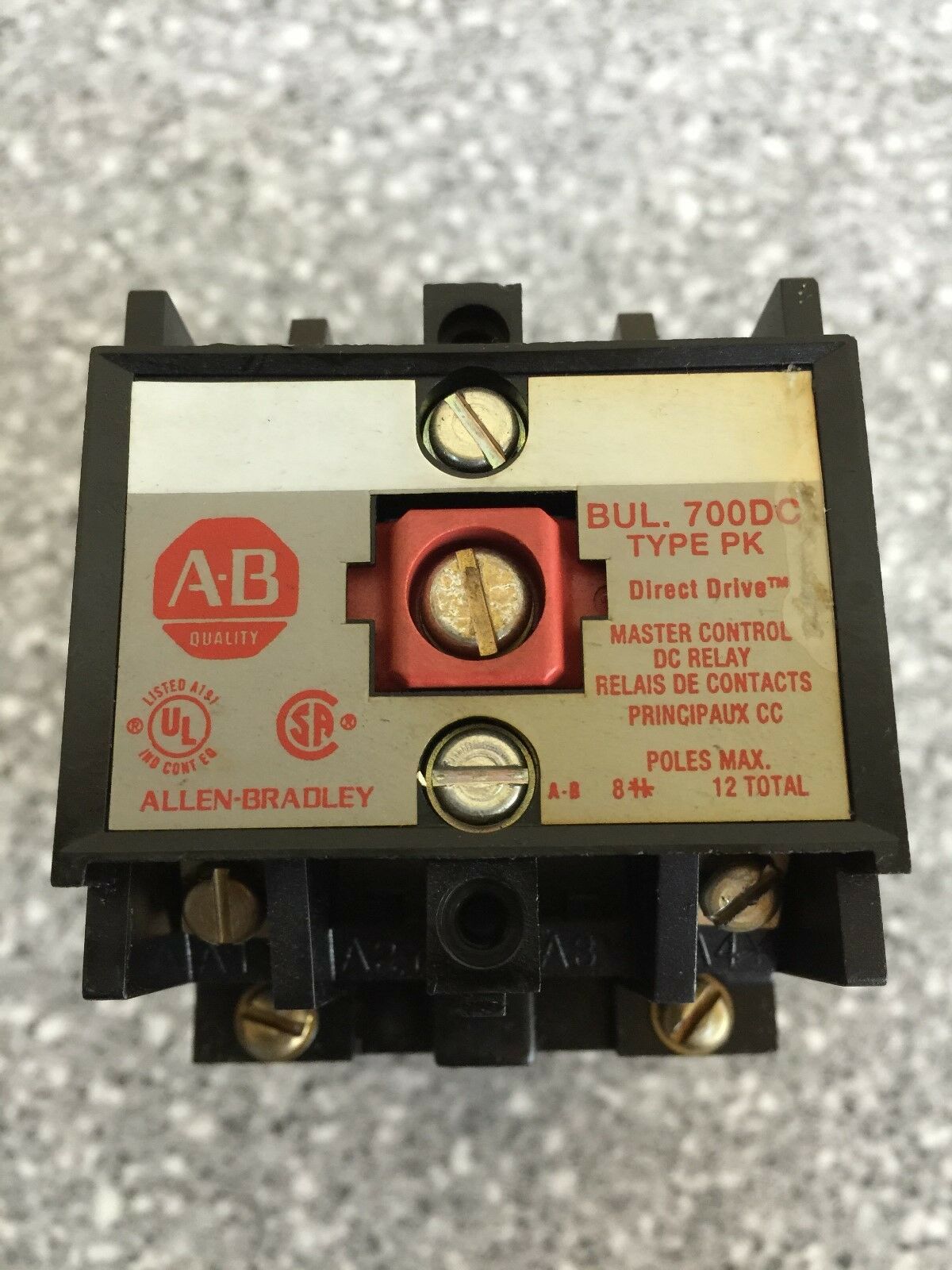 USED ALLEN-BRADLEY DC RELAY 700DC-PK200Z24 SERIES A