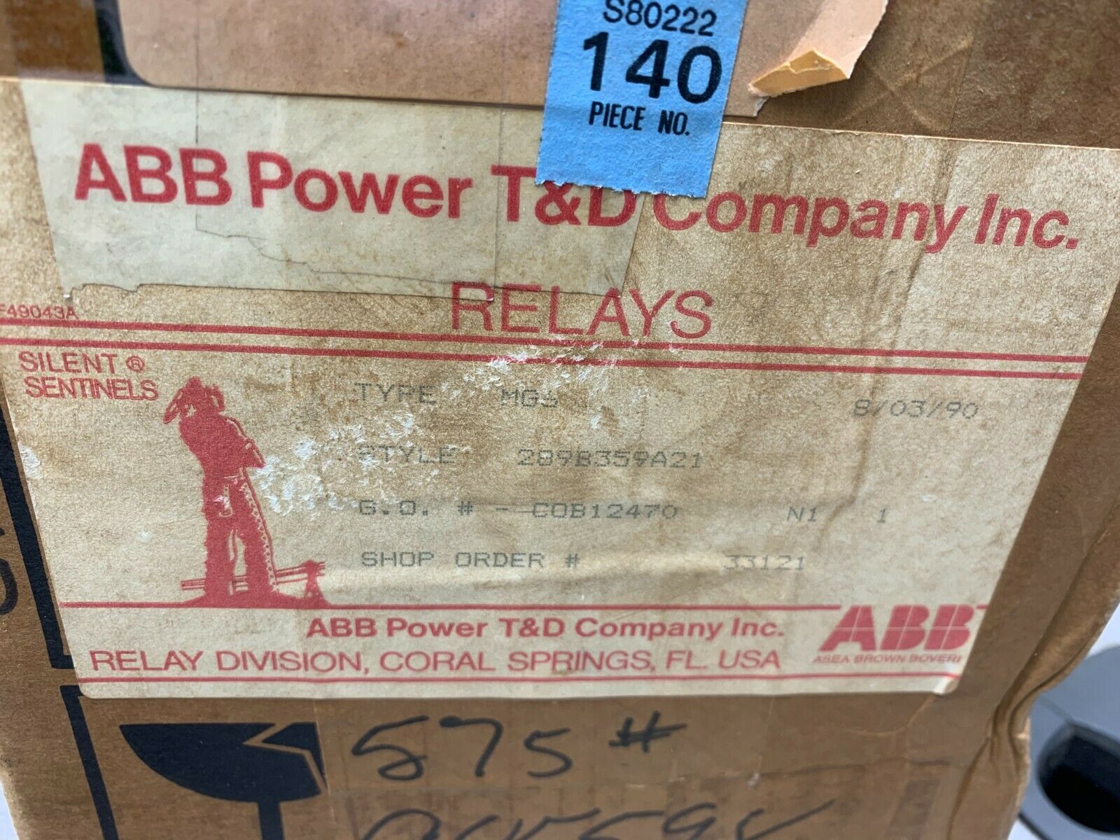 NEW IN BOX WESTINGHOUSE ABB AUXILIARY RELAY 289B359A21 TYPE MG-6