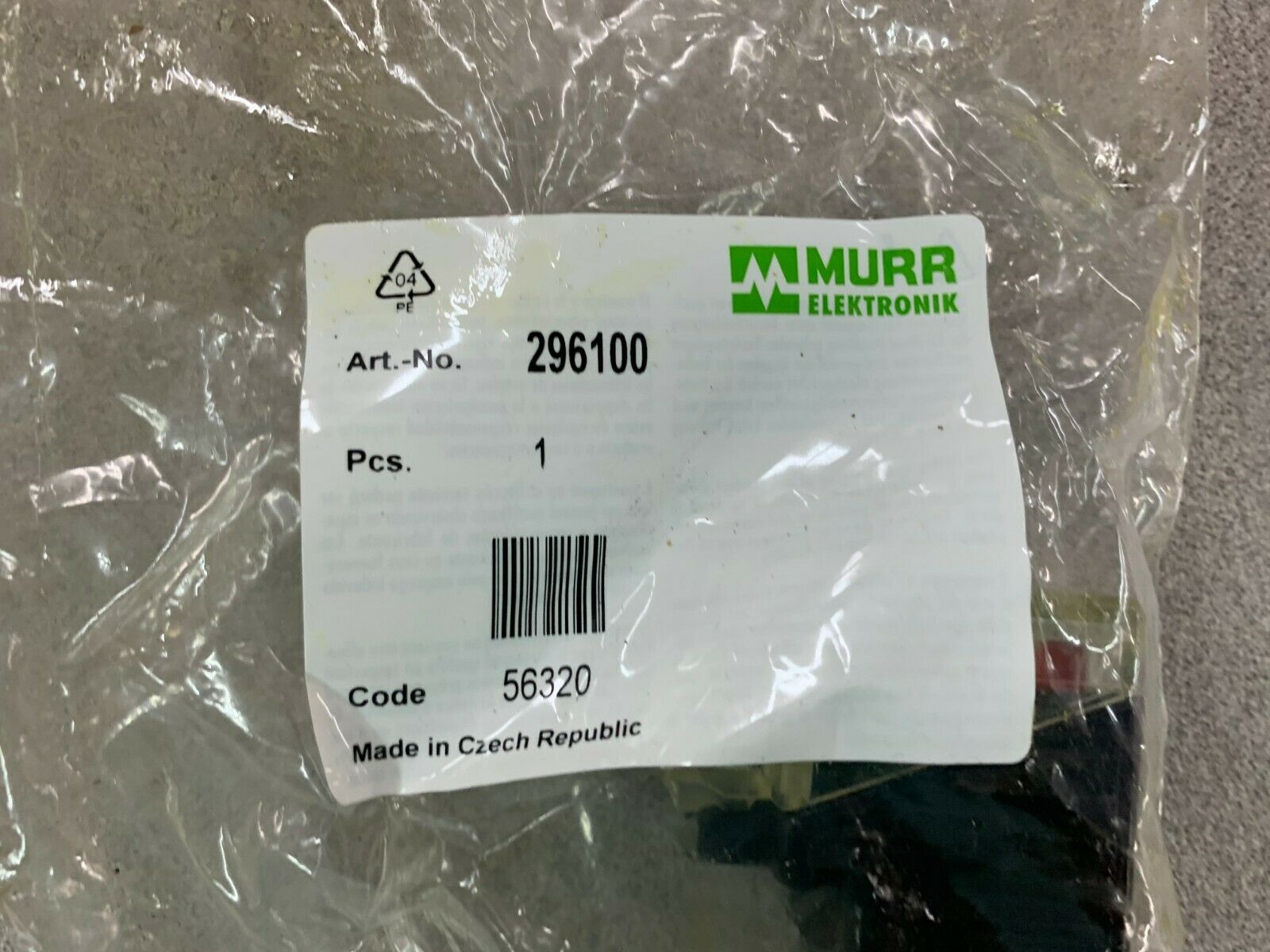 NEW IN BAG MURR VALVE PLUG 296100