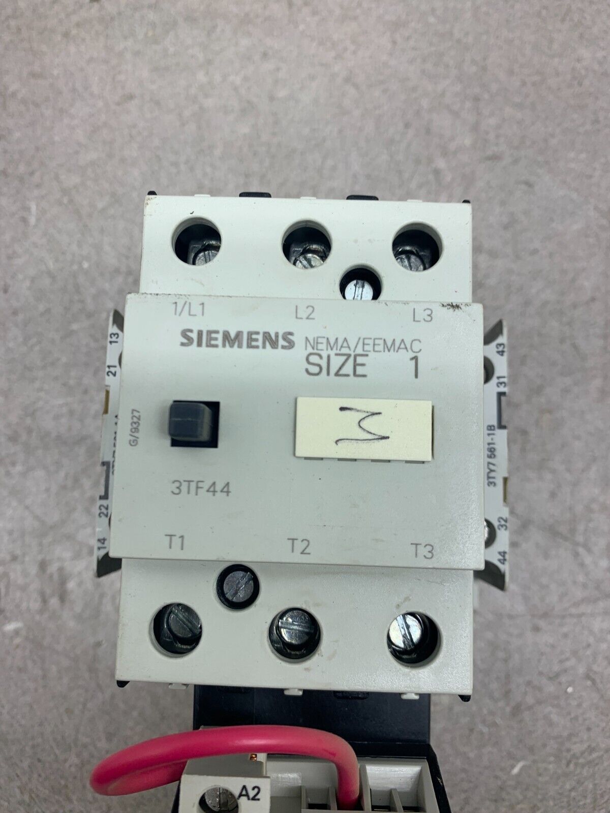 SIEMENS 3TF44 SIZE 1 STARTER 110/120V. COIL WITH 3UA55 00-0K RELAY 3TF4422-0A1
