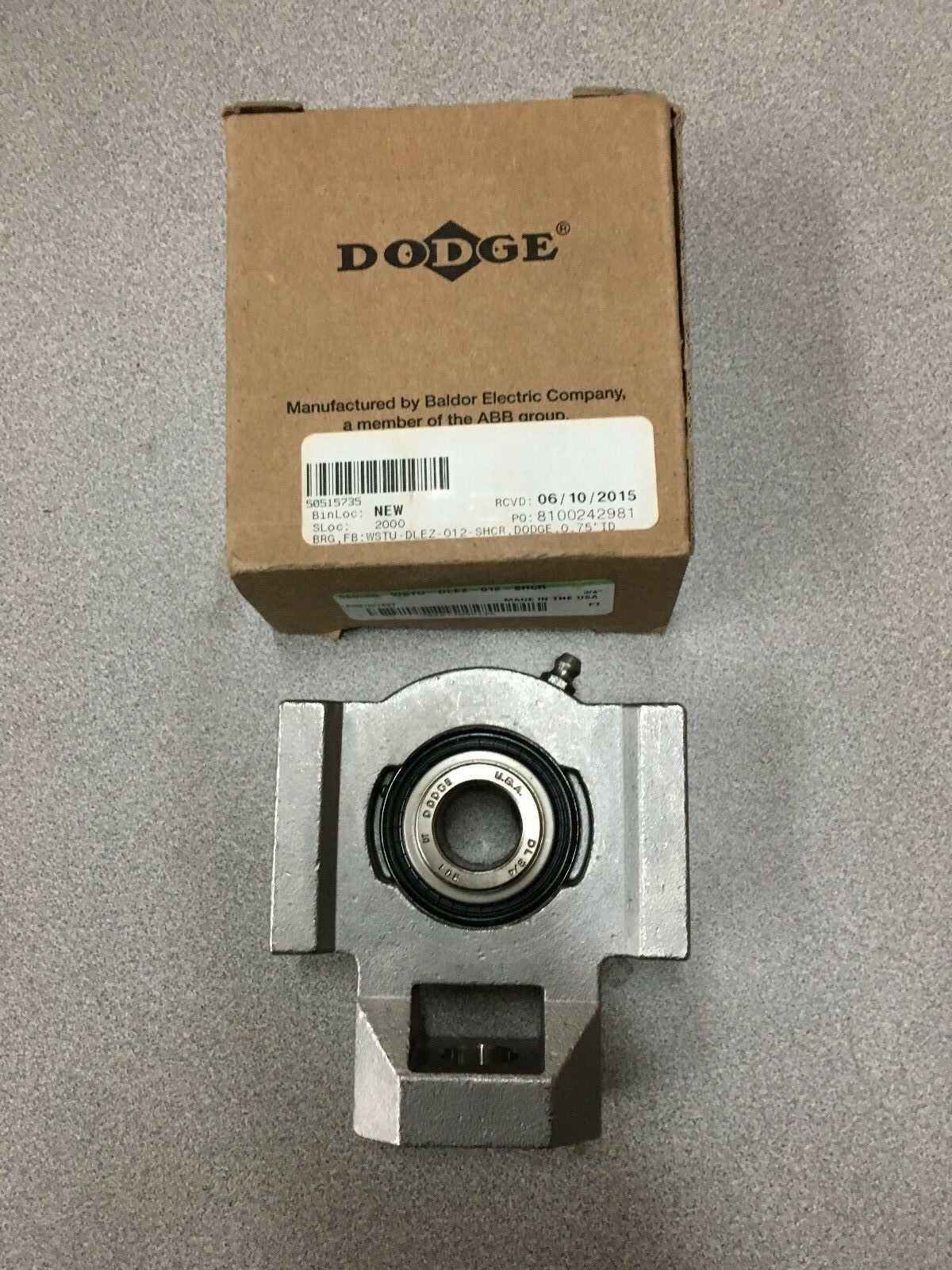 NEW IN BOX DODGE BEARING WSTU-DLEZ-012-SHCR