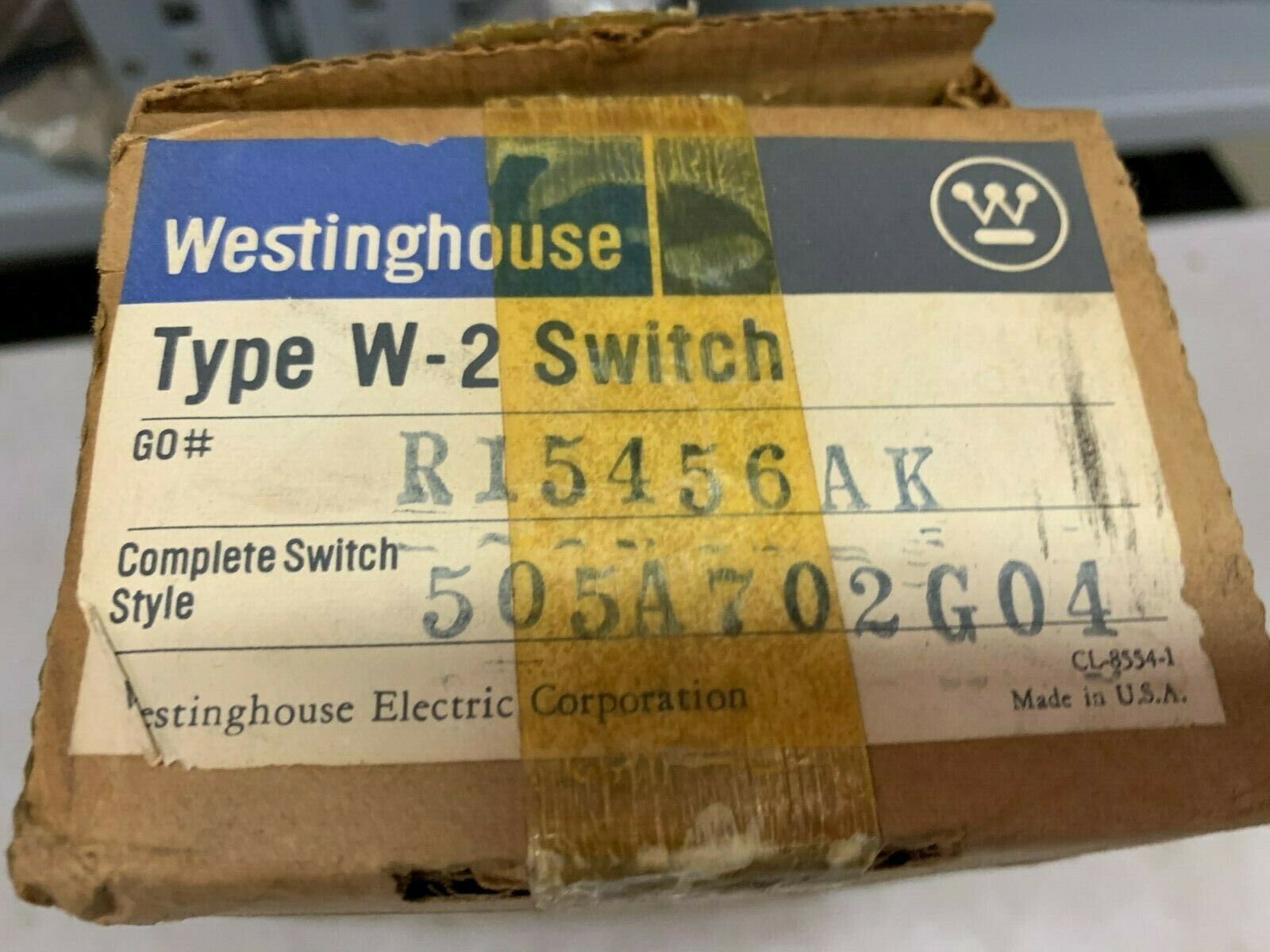 NEW IN BOX WESTINGHOUSE CONTROL SWITCH 505A702G04