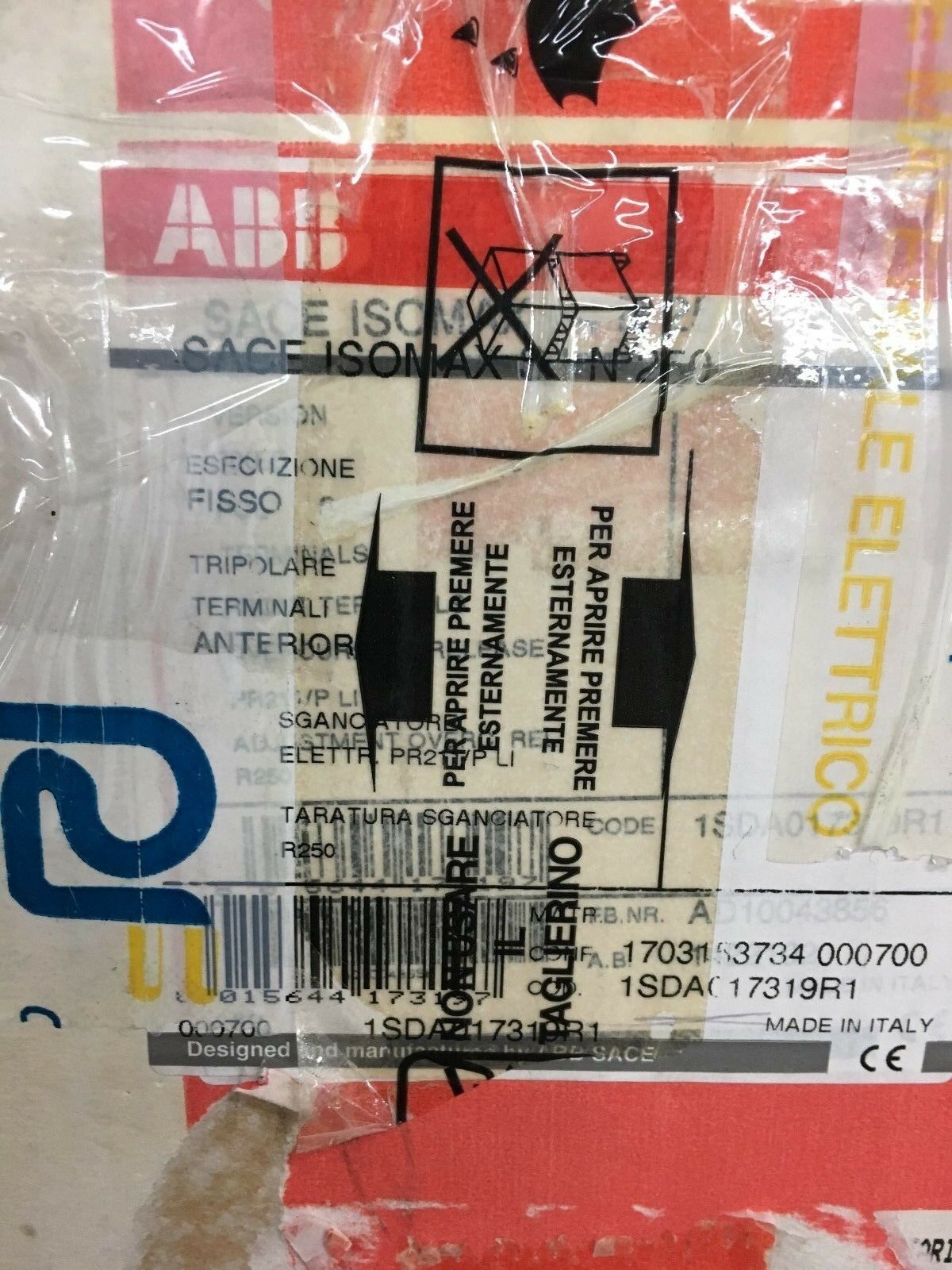 NEW IN BOX ABB SACE S4 CIRCUIT BREAKER 1SDA017319R1