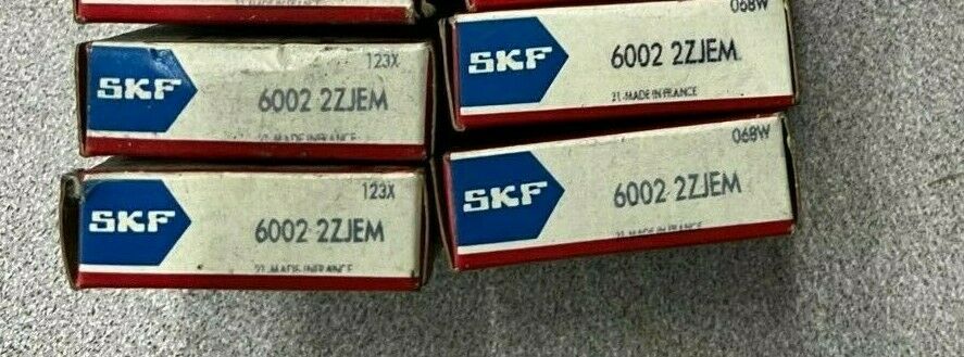 LOT OF 4 NEW IN BOX SKF BALL BEARING 6002 2ZJEM