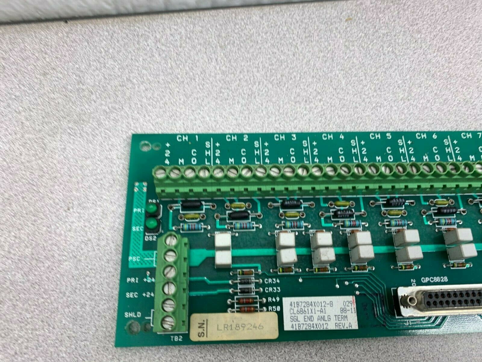 USED FISHER TERMINAL BOARD 41B7284X012-8