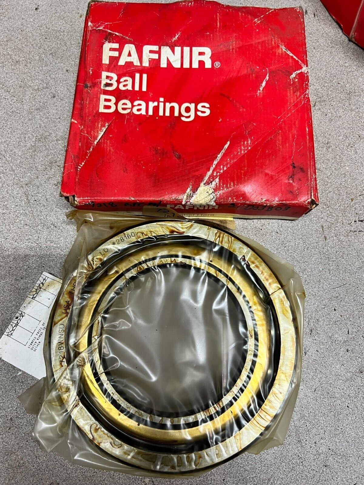 NEW IN BOX FAFNIR CONTACT BEARING 7218WN SU