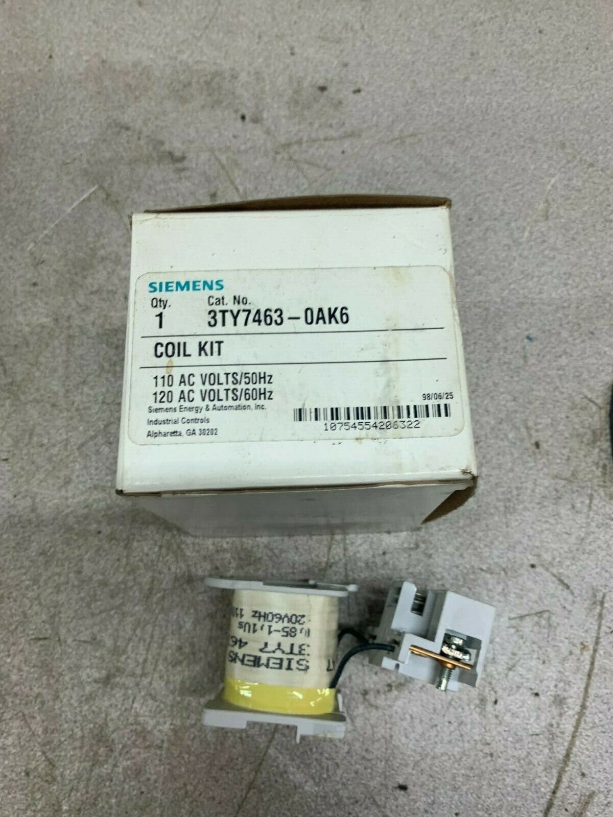 NEW IN BOX SIEMENS COIL 3TY7463-0AK6