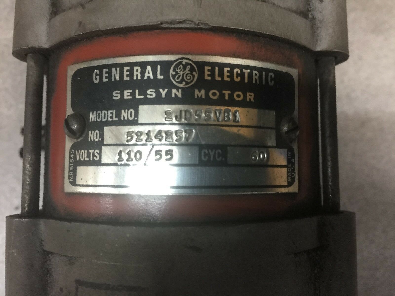 USED GE SELSYN MOTOR 110V  2JD55VB1  5214257