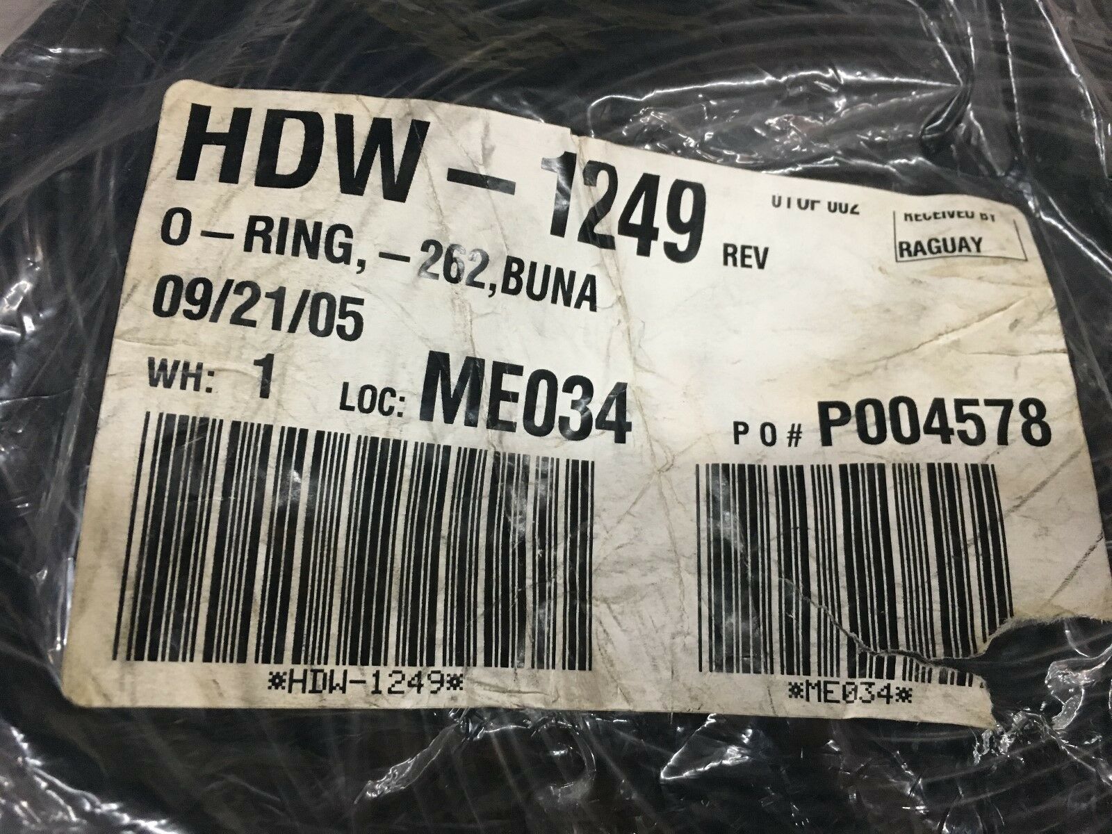 NEW PACK OF 250 ASI O-RINGS 262 BUNA HDW-1249