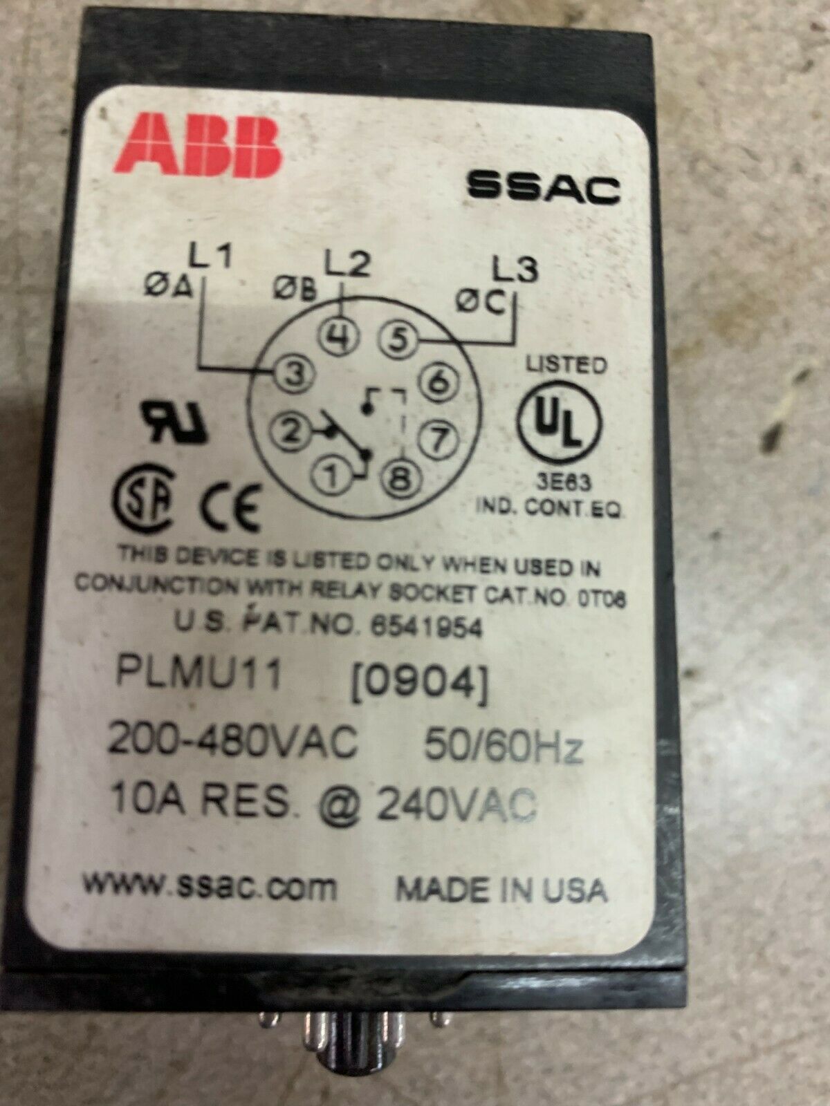 NEW IN BOX ABB VOLTAGE MONITOR PLMU11