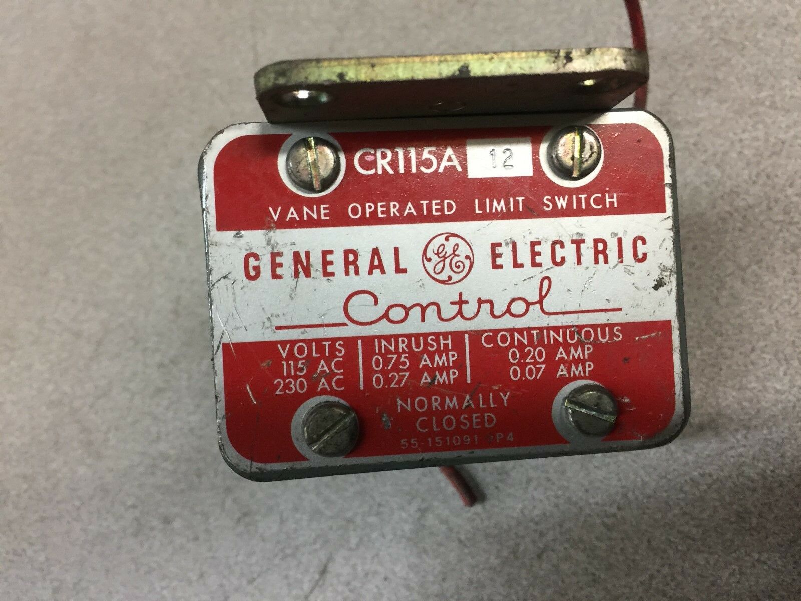 USED GE VANE OPERATED LIMIT SWITCH CR115A12