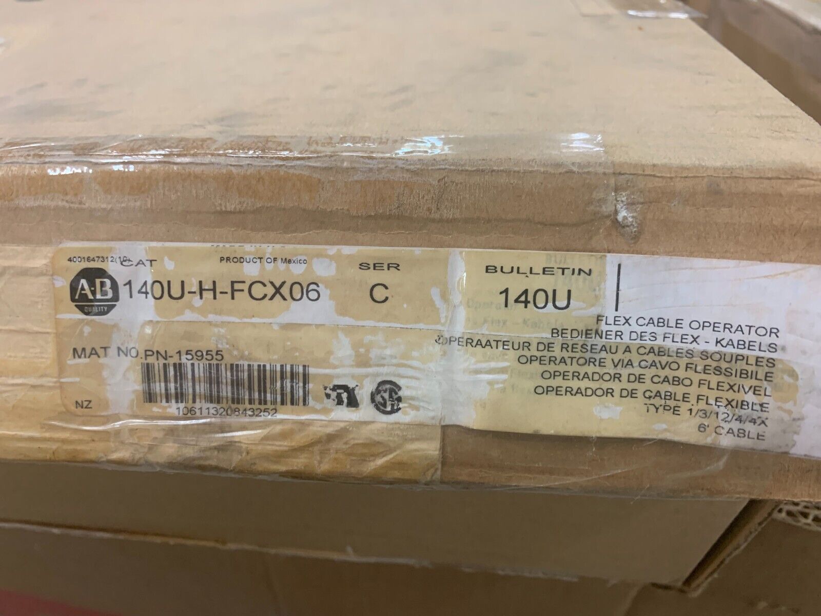 NEW IN BOX ALLEN-BRADLEY 6' CABLE FLEX CABLE OPERATOR 140U-H-FCX06 SERIES C