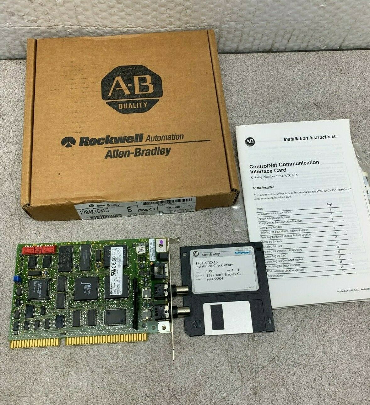 NEW IN BOX ALLEN-BRADLEY COMMUNICATION MODULE 1784-KTCX15 SERIES B