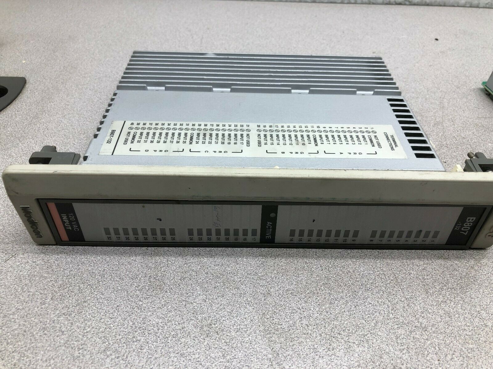 USED LOT OF 2 MODICON 32 PT 115 VAC INPUT MODULE AS-B807-132