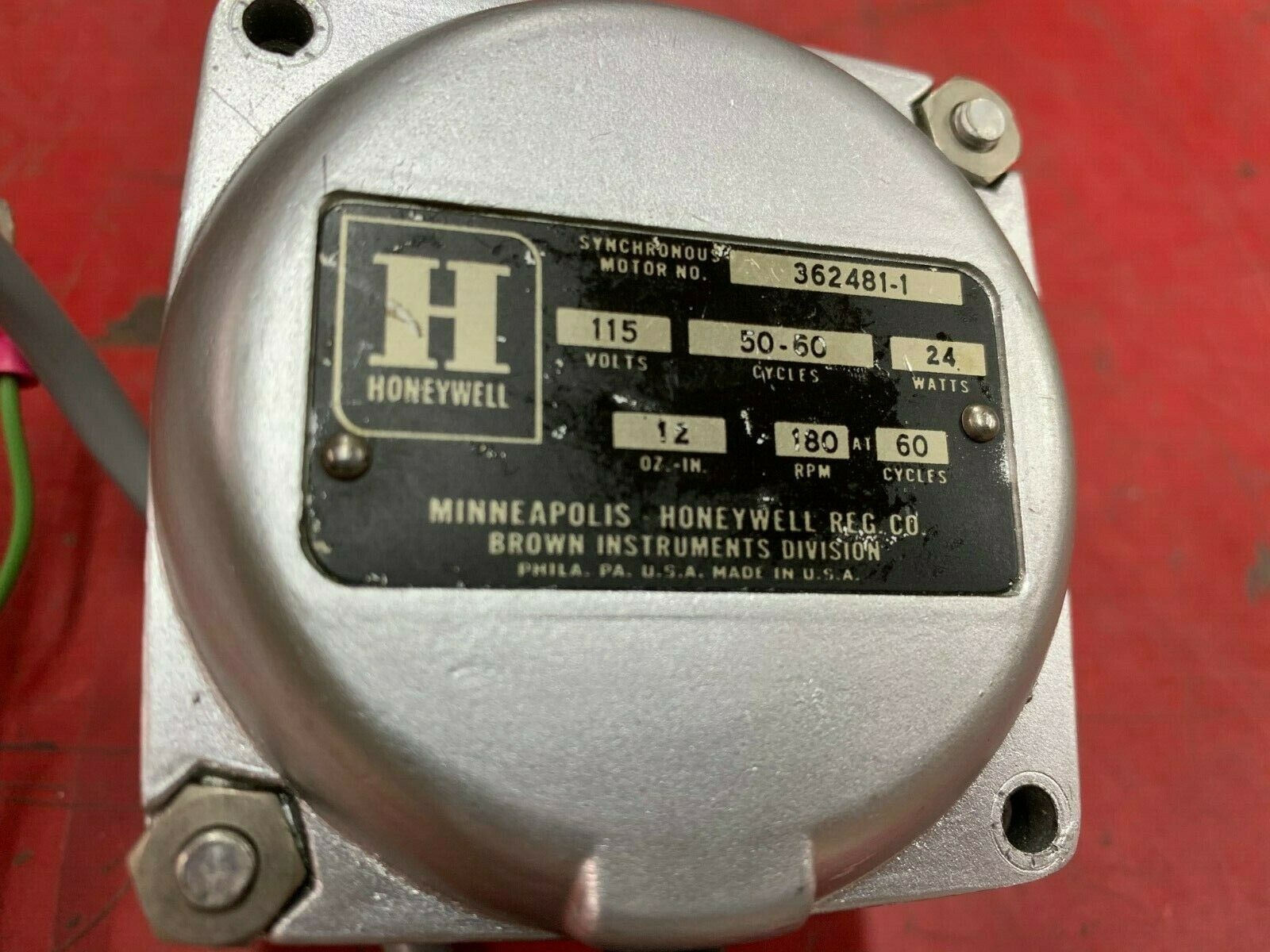 USED HONEYWELL SYNCHRONOUS MOTOR 362481-1