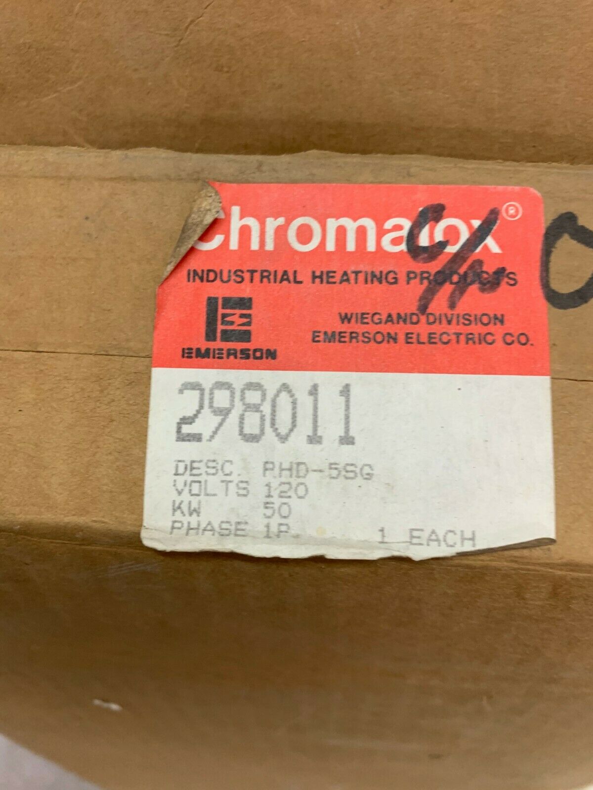 NEW IN BOX CHROMALOX 298011 PART PHD-5SG