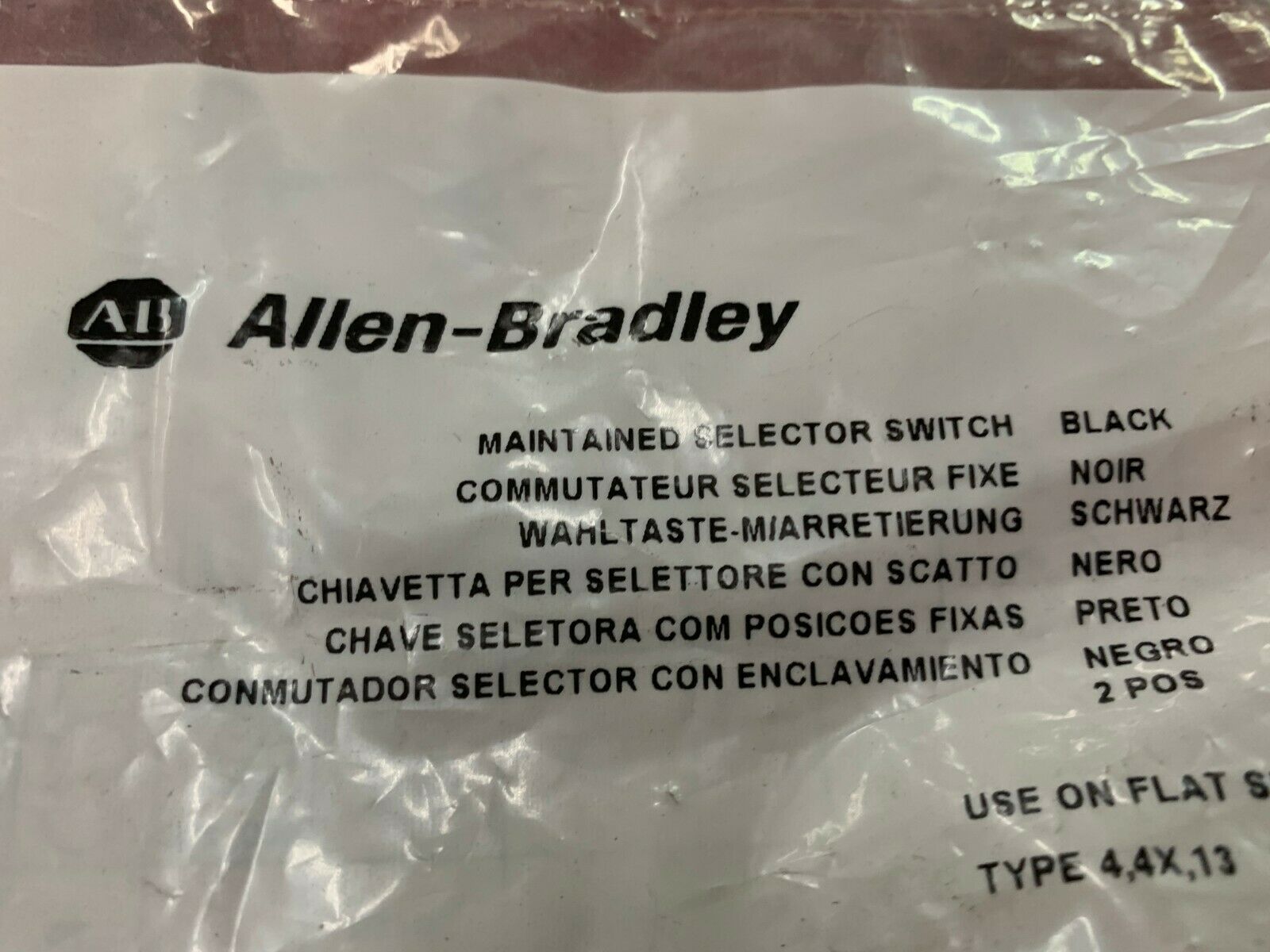 NEW IN BAG ALLEN BRADLEY BLACK SELECTOR SWITCH 800FP-HM22 SERIES A