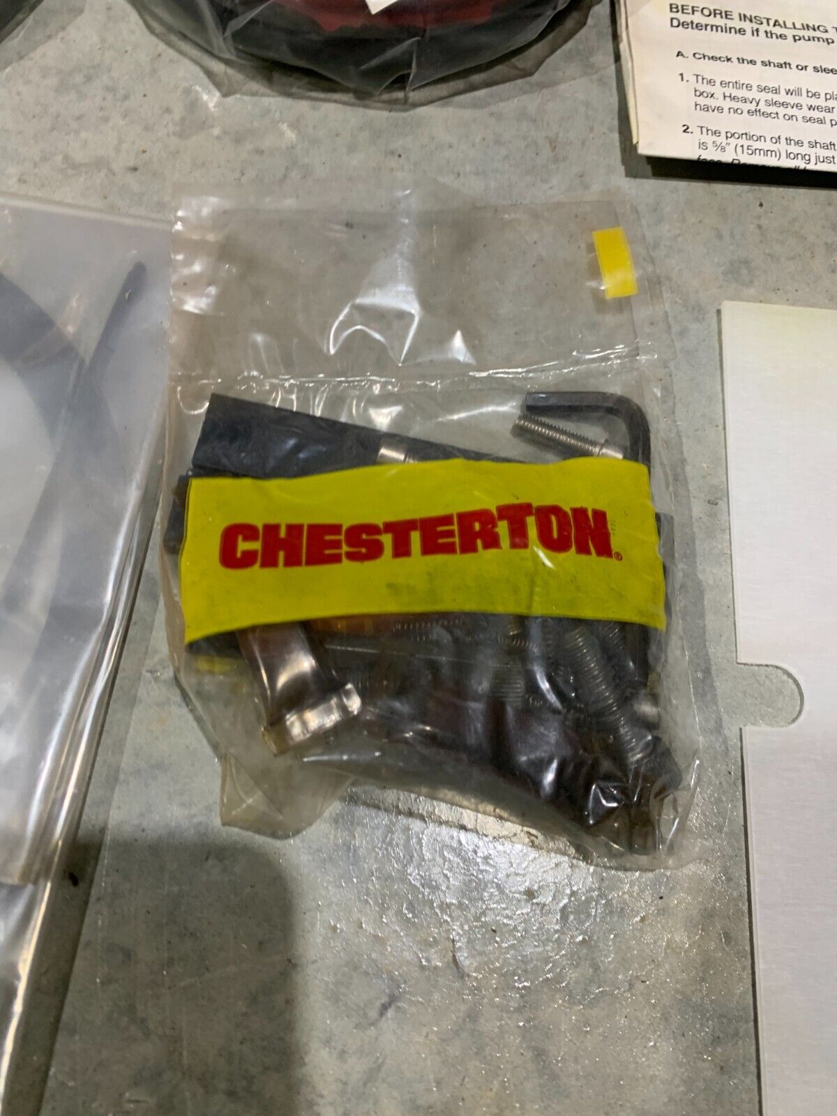 NEW IN BOX CHESTERTON 221 SPLIT SEAL SPARE SEAL KIT -34 SHAFT 4.250" 43972