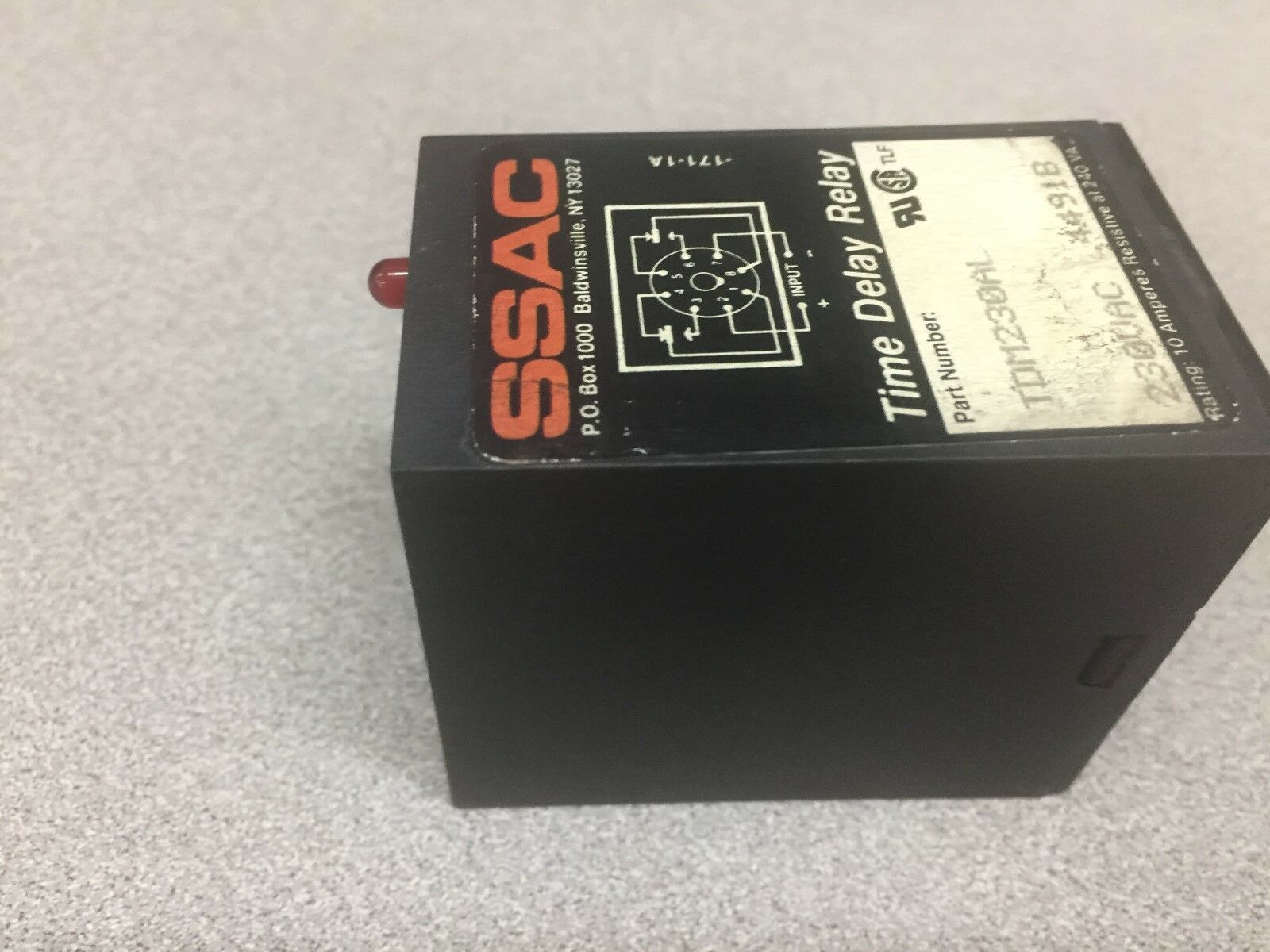 USED SSAC 230VAC TIME DELAY RELAY TDM230AL