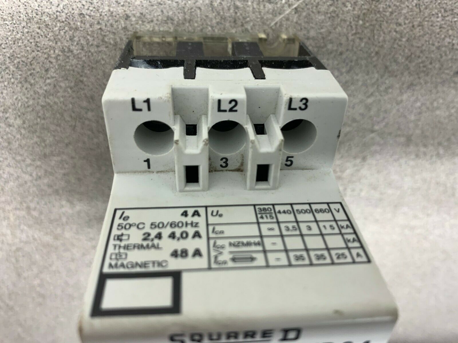 USED SQUARE D MOTOR PROTECTOR 2520 MP2.4