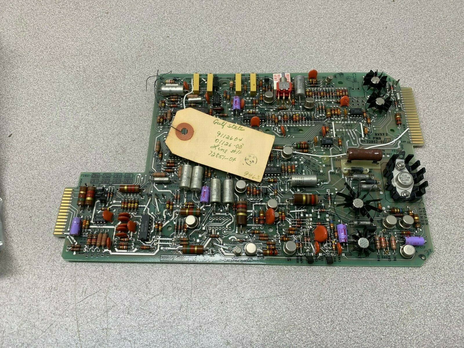 BENTLY NEVADA 72851-04-02-04-01-01-00-00-01 CIRCUIT BOARD RVXY2 PWA 72852-01U