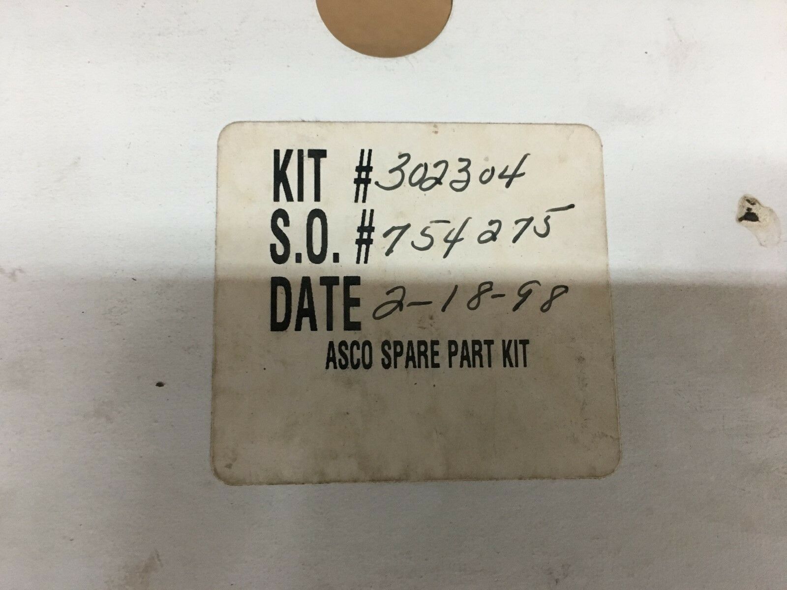 NEW IN BOX ASCO REBUILD KIT 302304